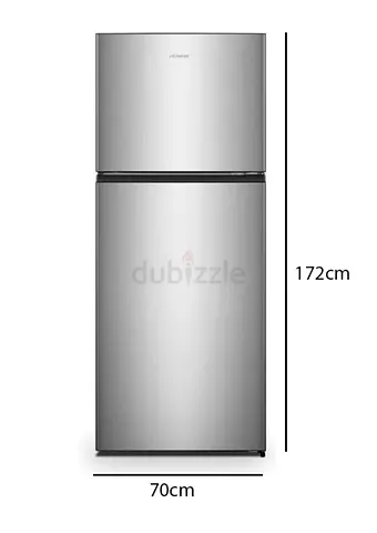 488L Gross/ 375L Net Capacity Double Door Top Mount No Frost Refrigerator