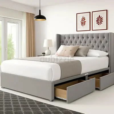 Premium high Quality180*200 king size  Bed with drawers