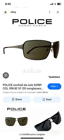 Police Sunglass made in Italy light brown color in very good condition for sale with original box.
