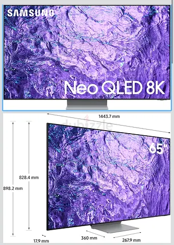 Samsung 65 Inch 8K Neo QLED HDR Titan Black, Quantum Matrix Technology, Dolby Atmos QA65QN700C