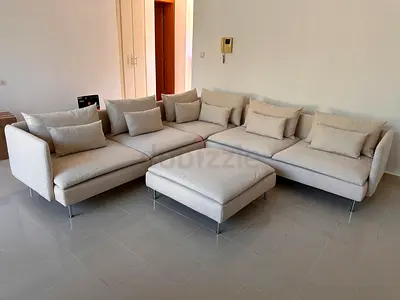 IKEA Söderhamn Sofa Six Seat With Ottoman In Beige