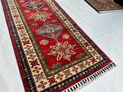62 x 188 cm | new Handmade Stunning Super Kazak Runner Carpet