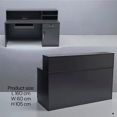 Sleek Modern Office Desk with Storage