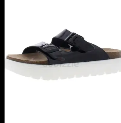 Comfortable Black Slide Sandals nine west brand