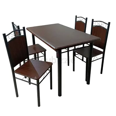 Stylish Dining Table Set with Four Chairs