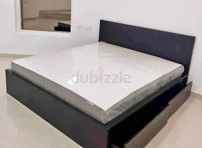 IKEA Malam king size bed 180/200cm bed with 2 storage drawers underneath  and Ikea mattress