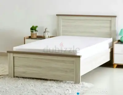 Modern Minimalist Bed Frame with Bedside Table