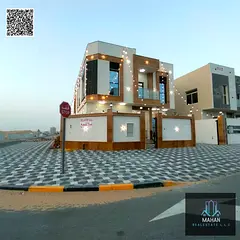 Villa for sale in Ajman Al Amrah area 280 meters around 3014 sqft, buildup area 3500, corner villa C