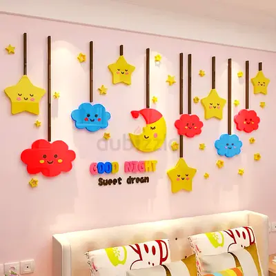 Charming Nursery Wall Decor - Sweet Dreams Stars and Clouds