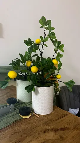 Vibrant Faux Lemon Tree Plant for Home Decor