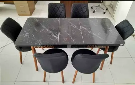 Brand new dining table with 6 chair available