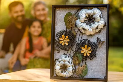 3D Metal Floral Wall Art