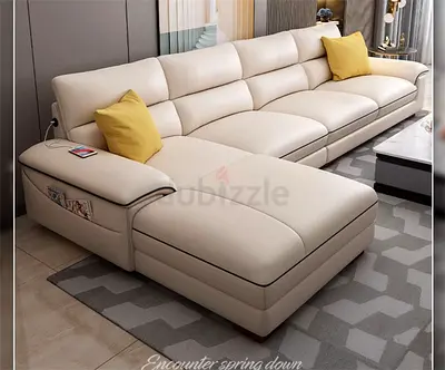 Luxury modern sleek couch l shape