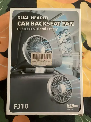 Car Rear Seat Fan Double Head