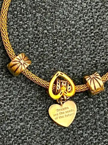 Authentic Pandora Gold Bracelet diamond accent gucci balenciaga versace balmain 18k 21k 22k dior mk