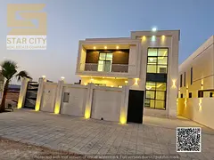 For sale in the Emirate of Ajman, Al Amerah area, modern villa with short finishes at a snapshot pri