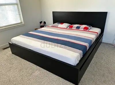 ‎Malam king size bed 180/200cm bed , 2 storage drawers underneath and with Ikea mattress