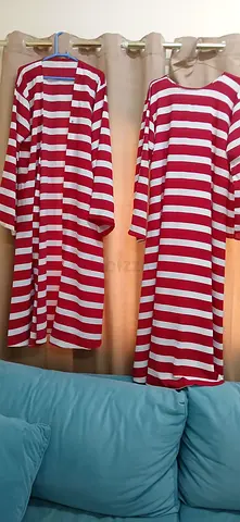 Stylish Red and White Striped abaga for Sale!