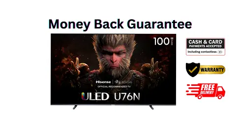 Hisense 100 Inch TV, Brand New QLED TV, 4K Google TV with Warranty, Free Delivery