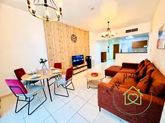 Spacious One Bedroom with Balcony Furnished -Free DEWA &amp; Internet