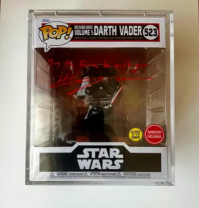 Signed Funko Pop Darth Vader Autographed by Hayden Christensen with Inscription  Authentication