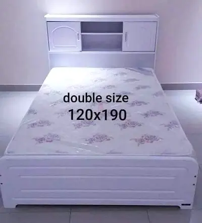 Stylish Double Bed with Storage - 120x190 cm