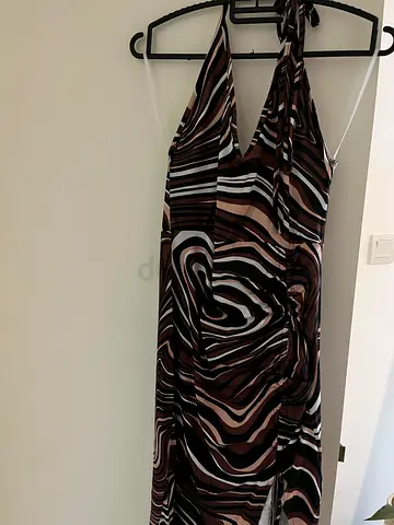 Brown halter dress