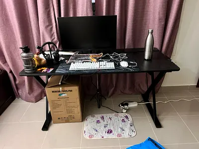 Gaming table TWISTED MINDS X SHAPED RGB BLACK