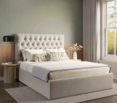 Stylish and Comfortable King Size Bed with Luxurious Upholstery