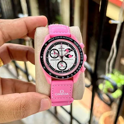Catch the Time with Style: Omega Swatch Moonswatch in Pink