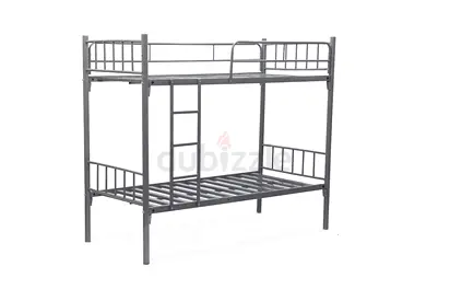 Bunker Bed Frame with Builtin Ladders - Heavy Duty Metal Bunk Bed For Home  Staff