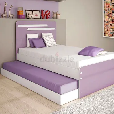Stylish Purple Bed with Trundle for Sale