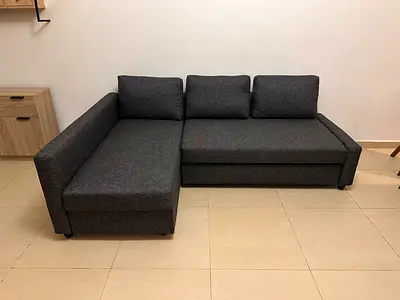 Ikea Friheten corner sofa bed with storage