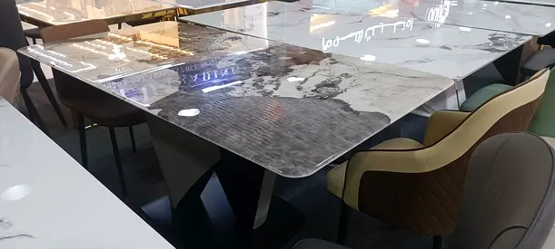 Stylish Modern Dining Table with Elegant Marble Finish