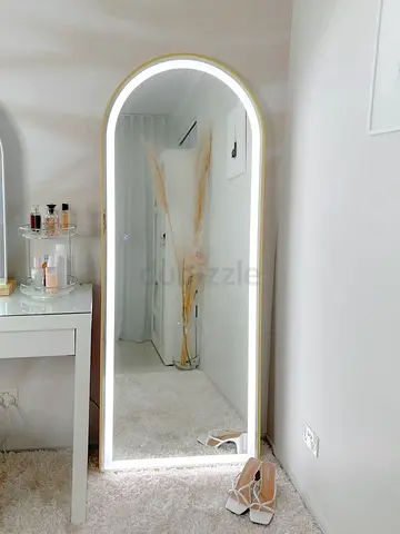 Elegant Arched Mirror with led and stand 180×80cm . Free delivery all over UAE