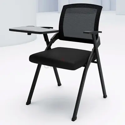 Folding Student Chair with Writing Pad, Training Chair Mesh Back Folding Conference Room Chair