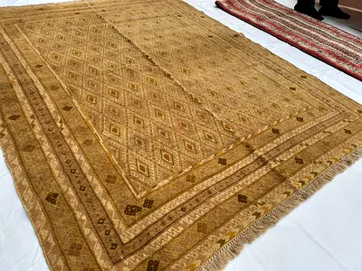 Vintage 149 x 190 cm Handmade Mashwani Barjesta Carpet 48U