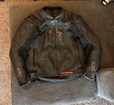Alpinestar Motorcycle Motorbike Racing CE Leather Track Jacket