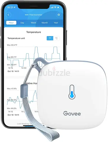Govee WiFi Thermometer Hygrometer H5179, Smart Humidity Temperature Sensor with App Notification