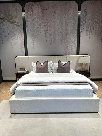 Stylish and Modern king size Bed with two side tables .