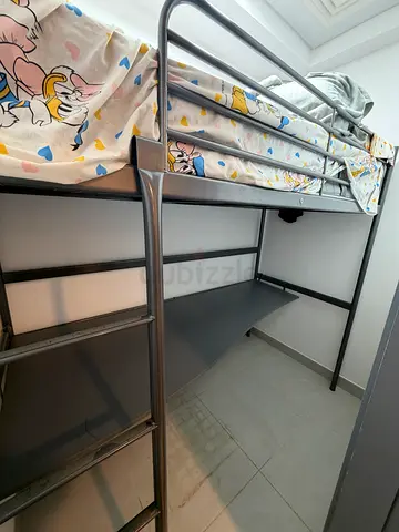 Stylish Metal Bunk Bed with study Table and premium mattress