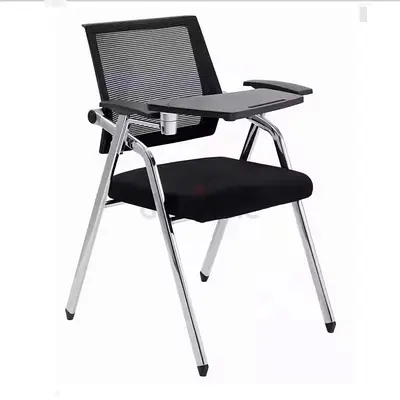 Folding Study Chair With Writing Tablet, Meeting Chair with note pad table