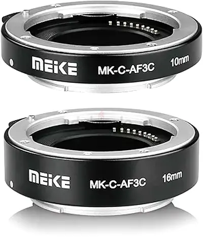 MEIKE MK-C-AF3C-Black Auto Focus Macro Metal Extension Tube for Nikon Dslr Bayonet Mirrorless Cam
