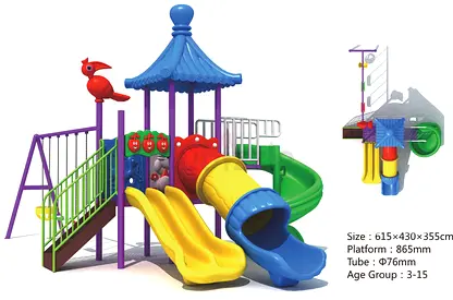Colorful Outdoor Playground Slide Set for Kids Multi purpose Play set