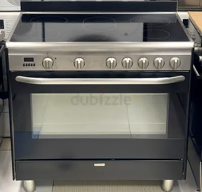 Smeg black latest model electric ceramic cooker 90cm