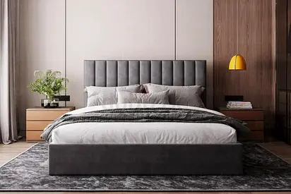 Queen size bed frame with medical mattress