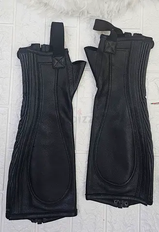Black Leather Horse Riding Chaps شلبس لركوب الخيل