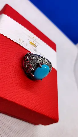 Elegant Feroza Turquoise Ring