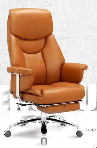 Executive leather revolving heavy-duty recline chair