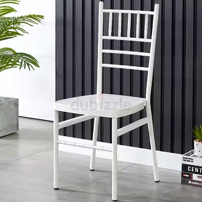 Wedding Bamboo Metal Chair For Party Dining Home Furniture Outdoor Balcony Chair (White Metal)